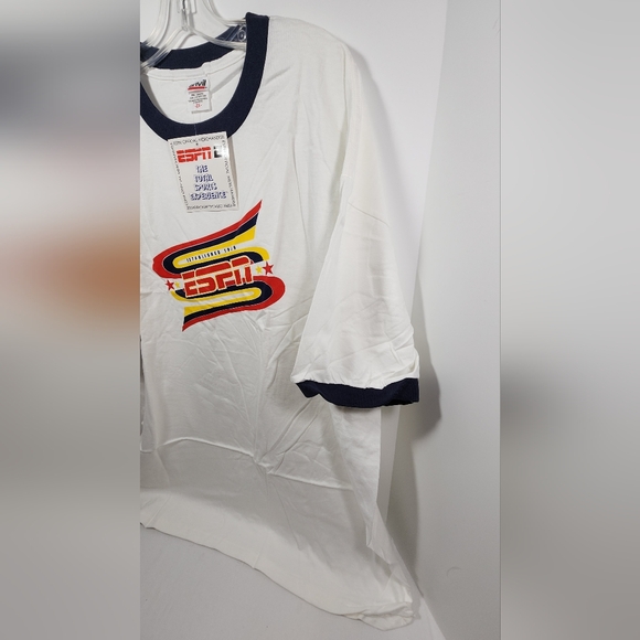 VTG NWT ESPN Established 1979 2003 Official Merchandise T-Shirt Size XXL White - Picture 2 of 14